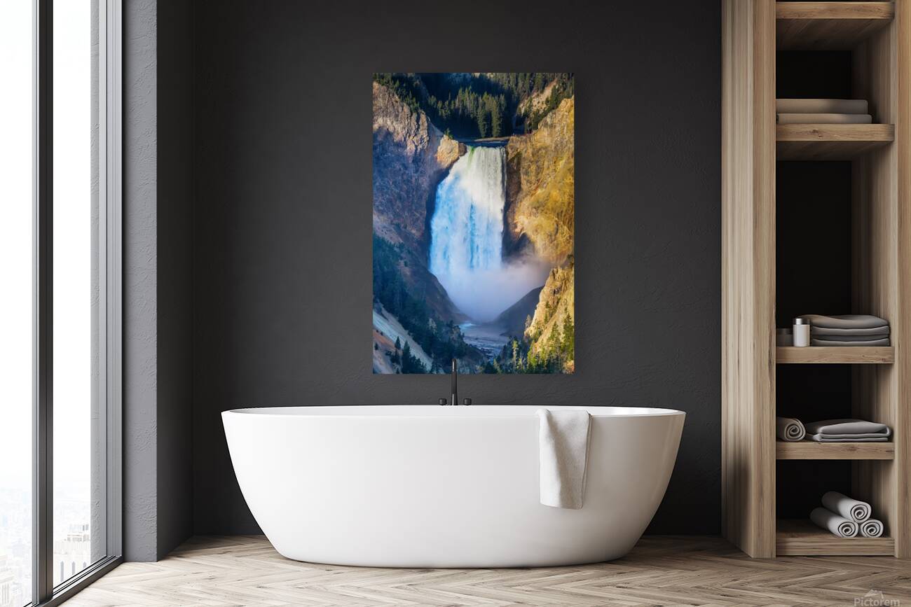 Majestic Azure Plunge Upper Yellowstone Falls Reproduction