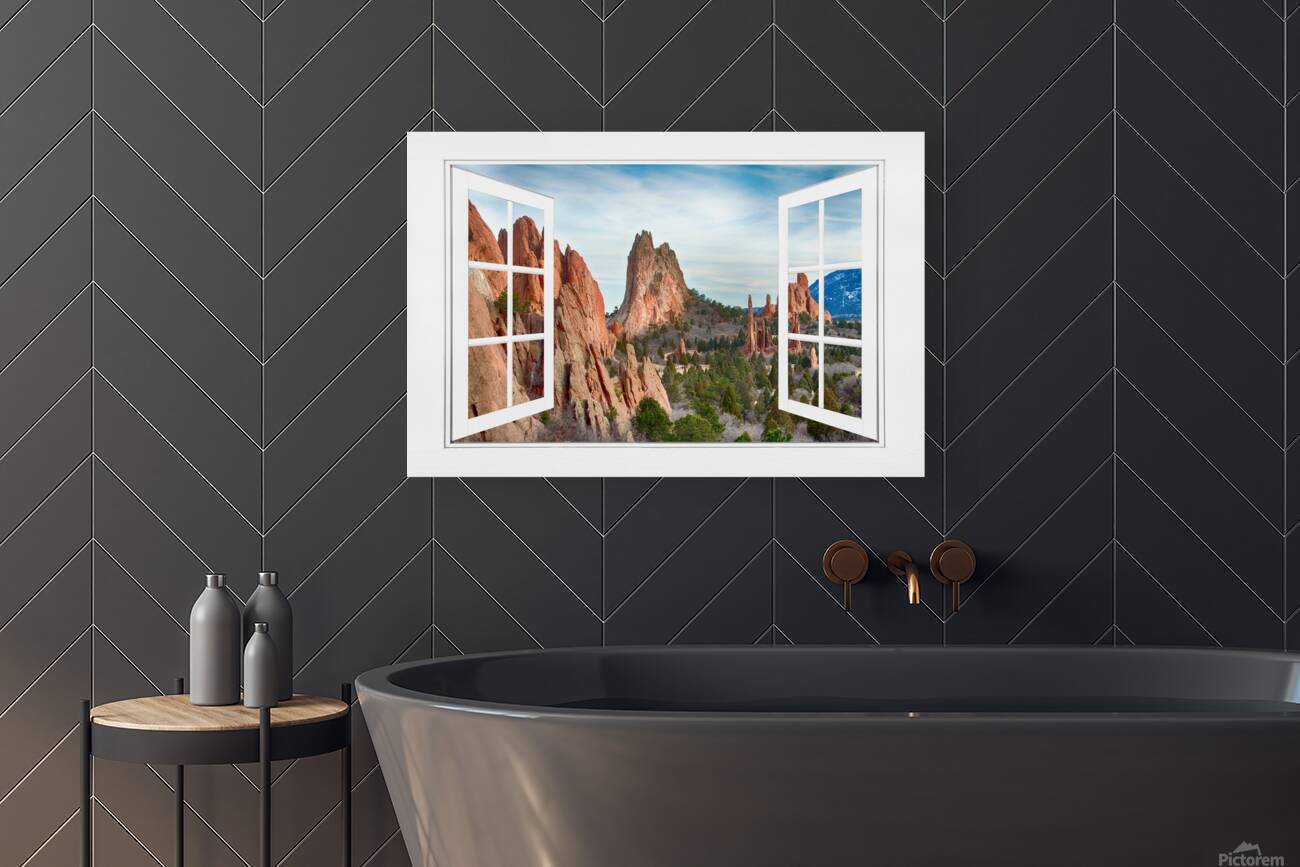 Garden of the Gods White Picture Open Window View Reproduction