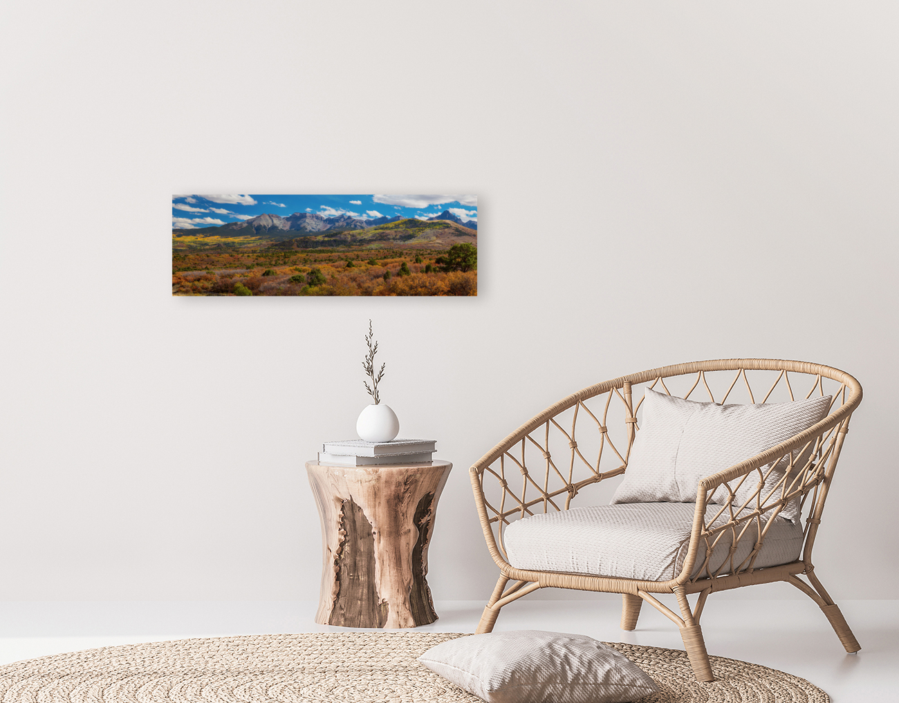 SW Autumn Colorado Rocky Mountains Panoramic Montage arrière avec cadre flottant
