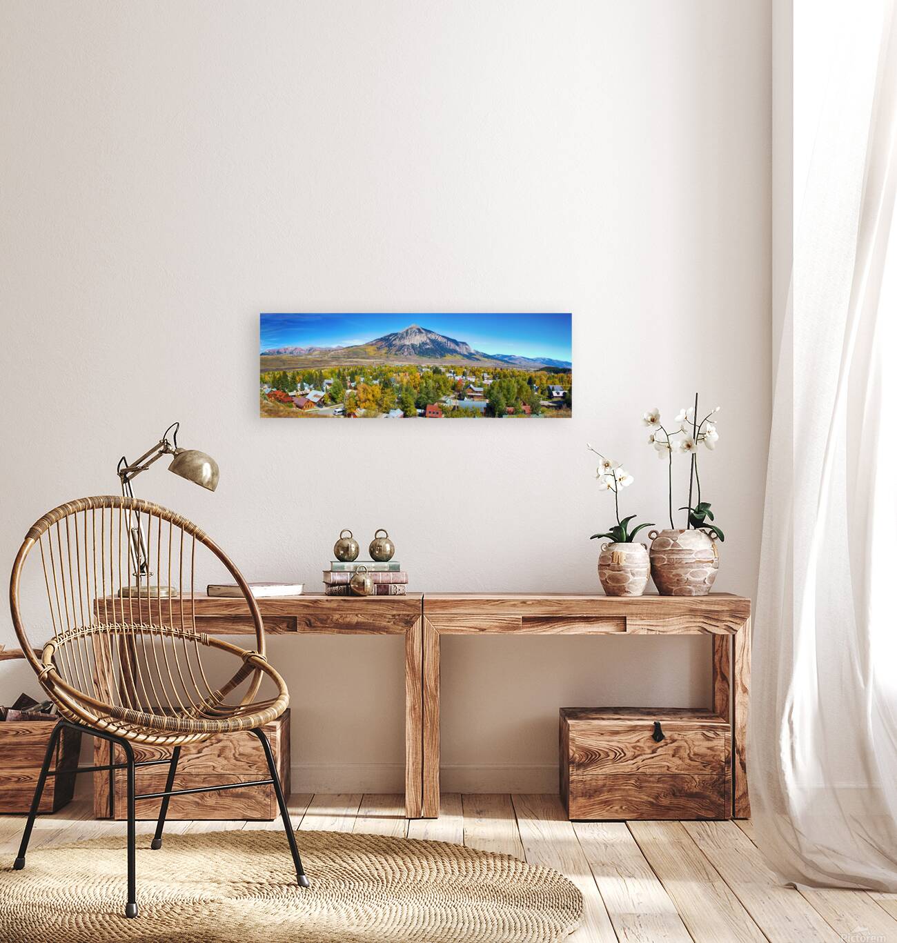Crested Butte Town Panorama Reproduction
