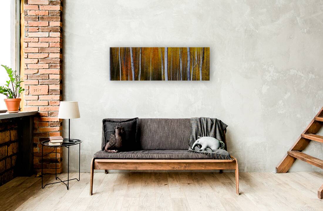 Forest Color Burst Modern Abstract 60x20 Reproduction