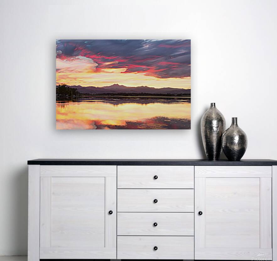 Colorful Colorado Rocky Mountain Sky Reflection Reproduction