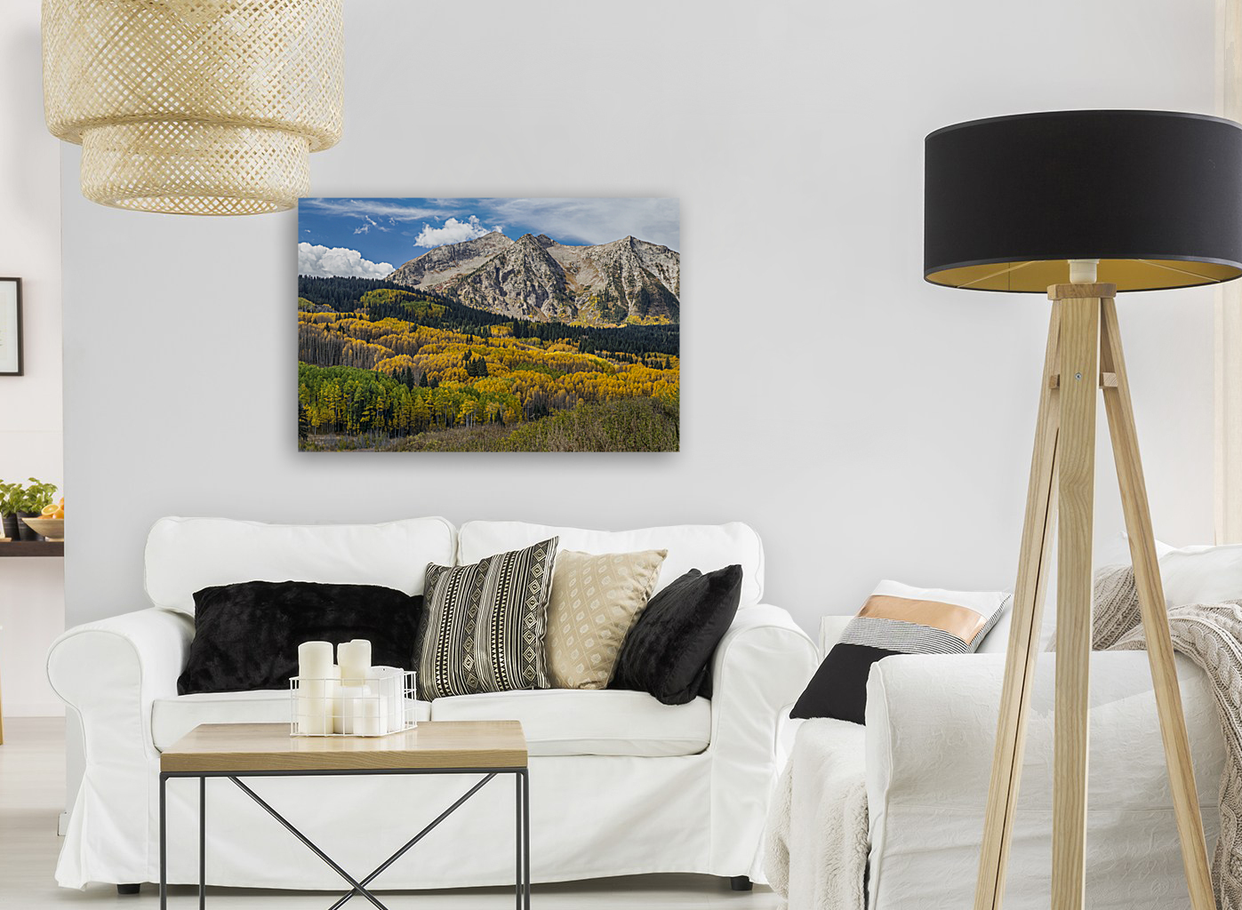Rocky Mountain Autumn Season Colors  back frame mount