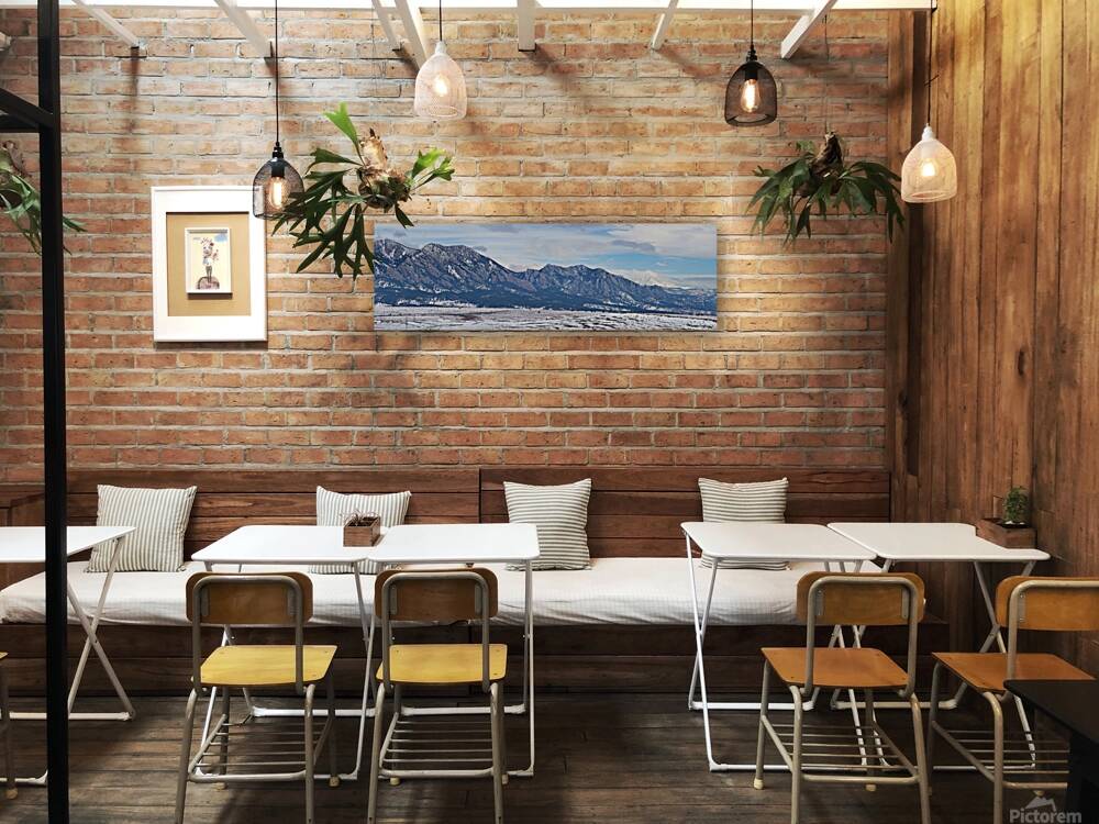 Flatirons Longs Peak Rocky Mountain Panorama Reproduction