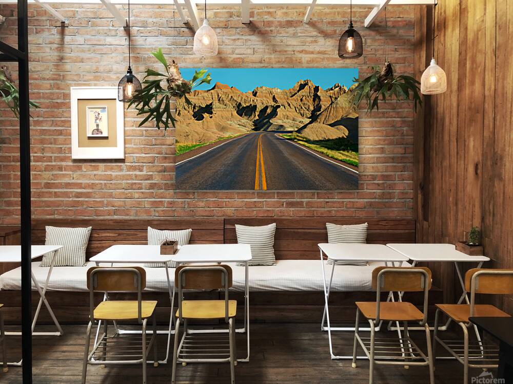 Majestic Badlands of South Dakota - A Scenic Drive of Natural Beauty Reproduction