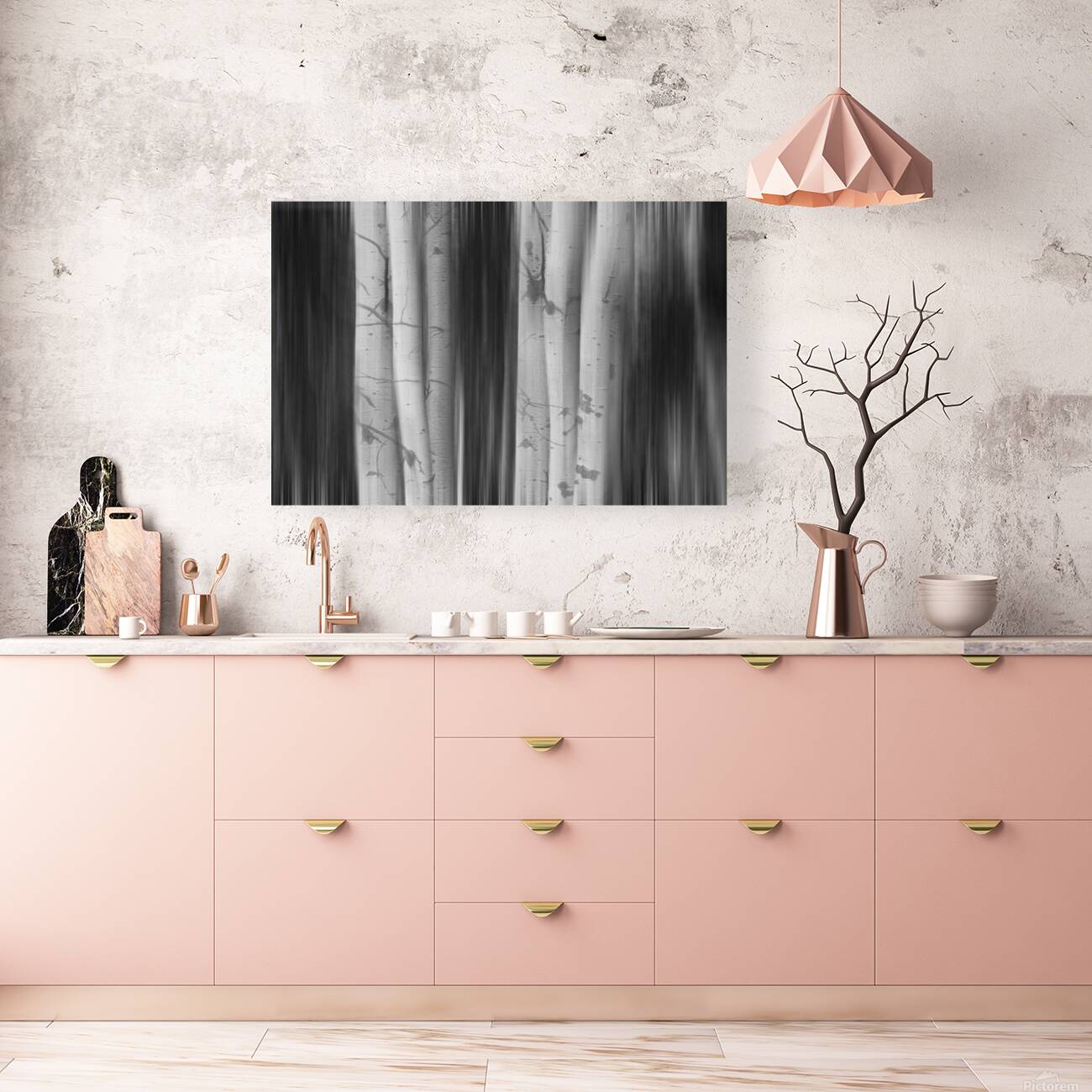 Aspen Tree Colonies Dreaming BW Reproduction