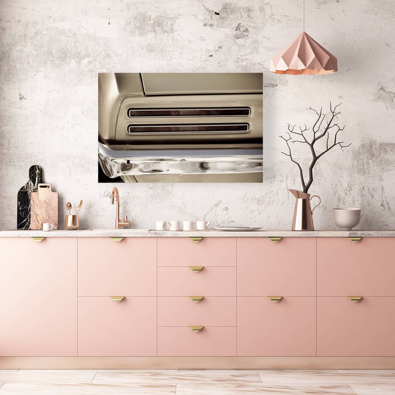 1967 Pontiac Firebird Back Lights Close up Reproduction