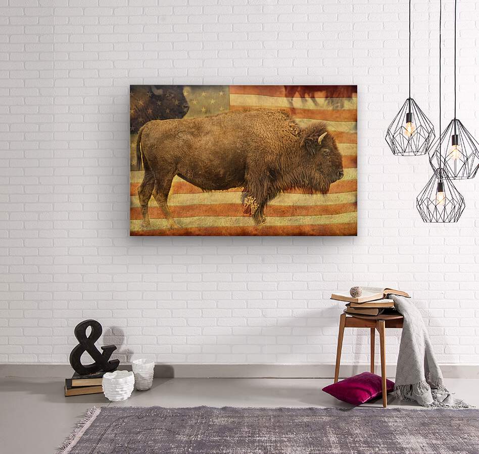 American Buffalo  Impression sur bois