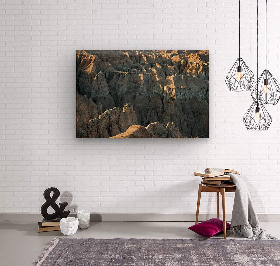 A Tapestry of Textures - Exploring the Badlands  Wood print