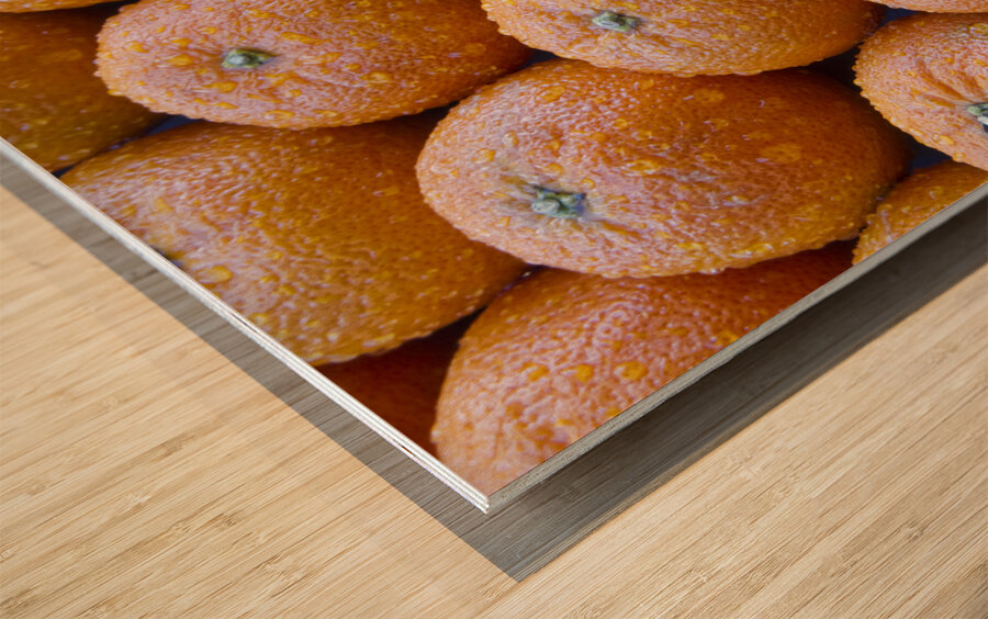 Oranges Wood print