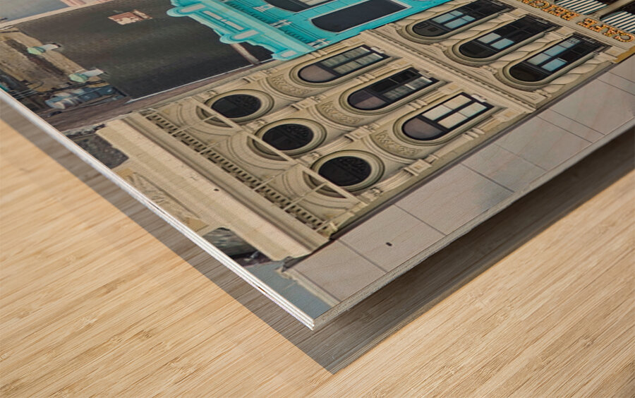 Vibrant French Quarter A Colorful Aerial View of New Orleans Wood print