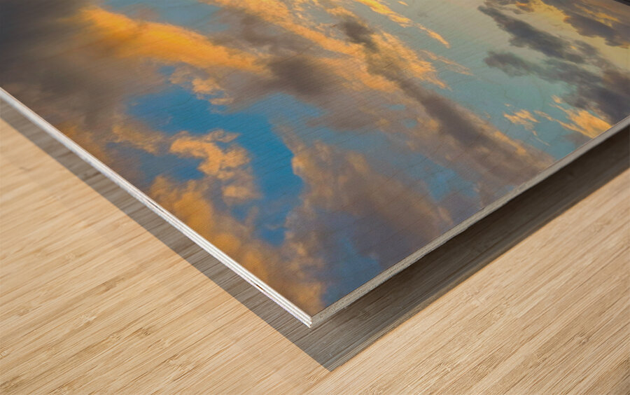 Mother Natures Fiery Finale Wood print