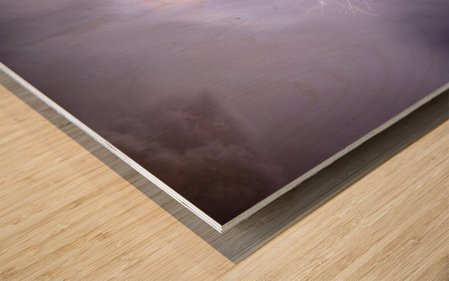 Double Lightning Strike Harmony Wood print