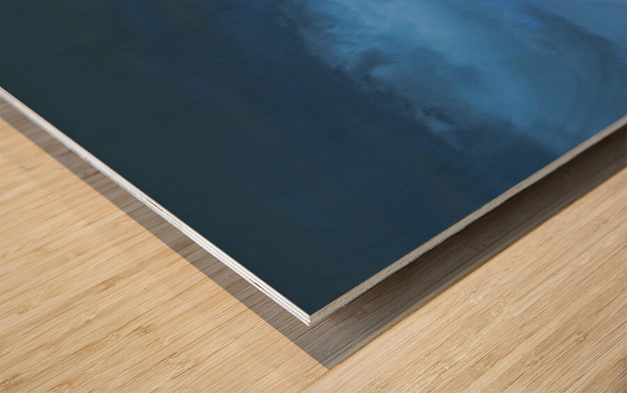 Lightning Raining Down with Some Firework Sprinkles Wood print