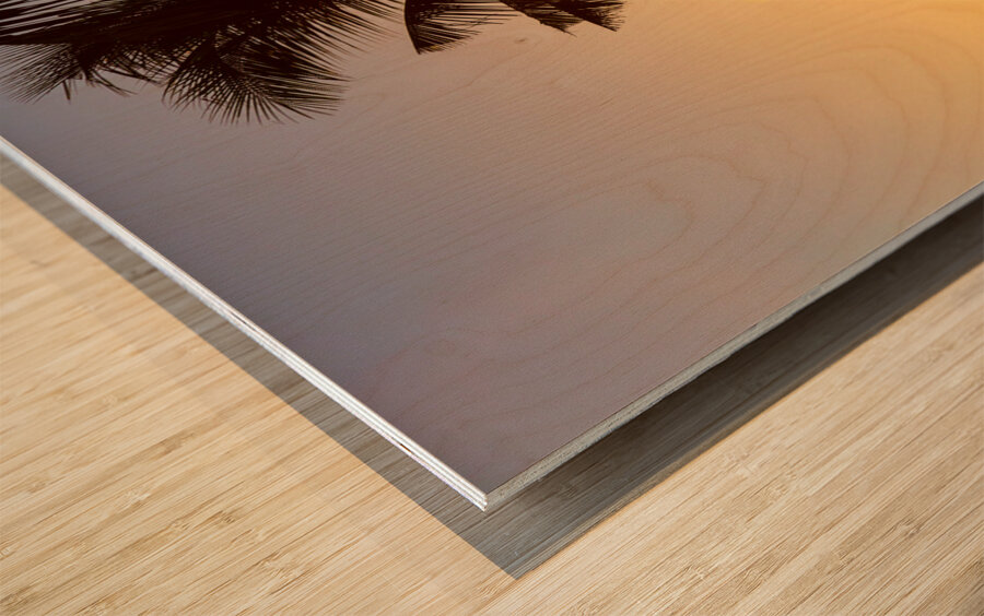 Golden Beach Tropics Wood print
