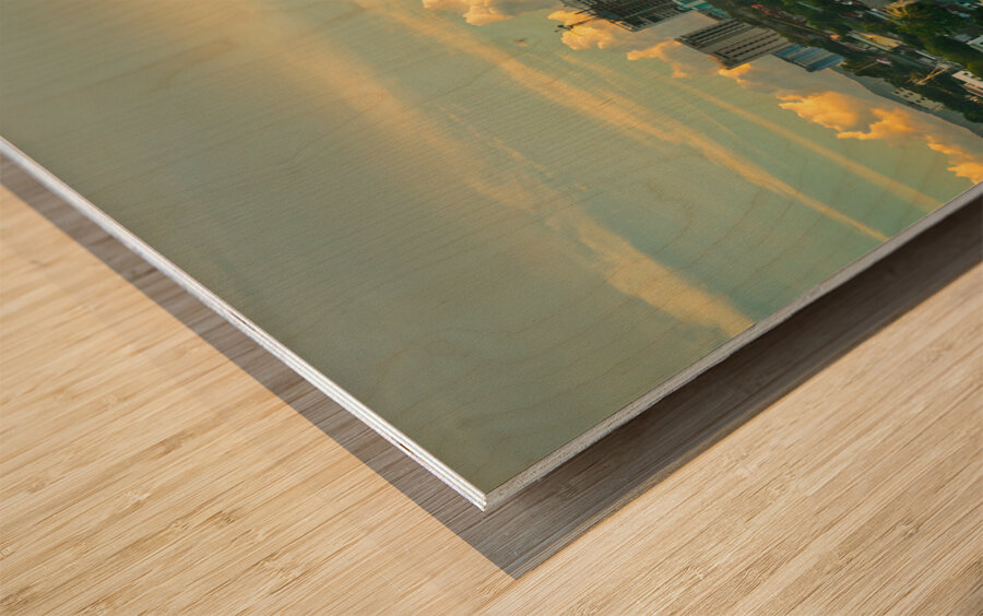  Lahugs Golden Hour Urban Vista of Cebu Wood print