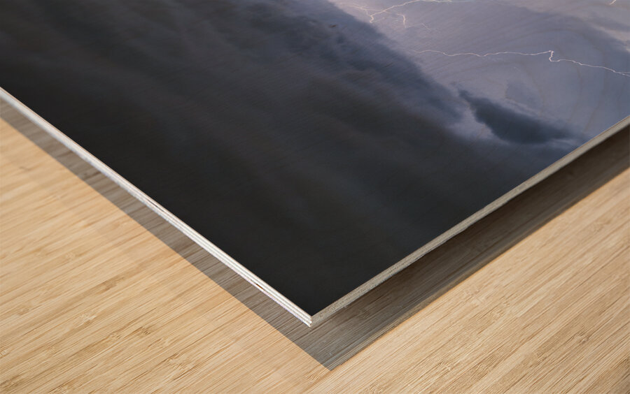 Lightning Striking Firestone Colorado 2 Wood print