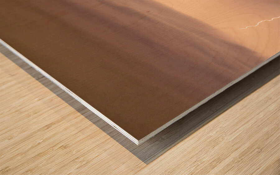 Lightning Bolt With a Fork Wood print