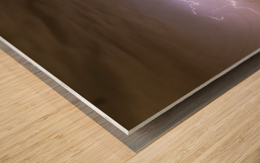 Electric Night Wood print