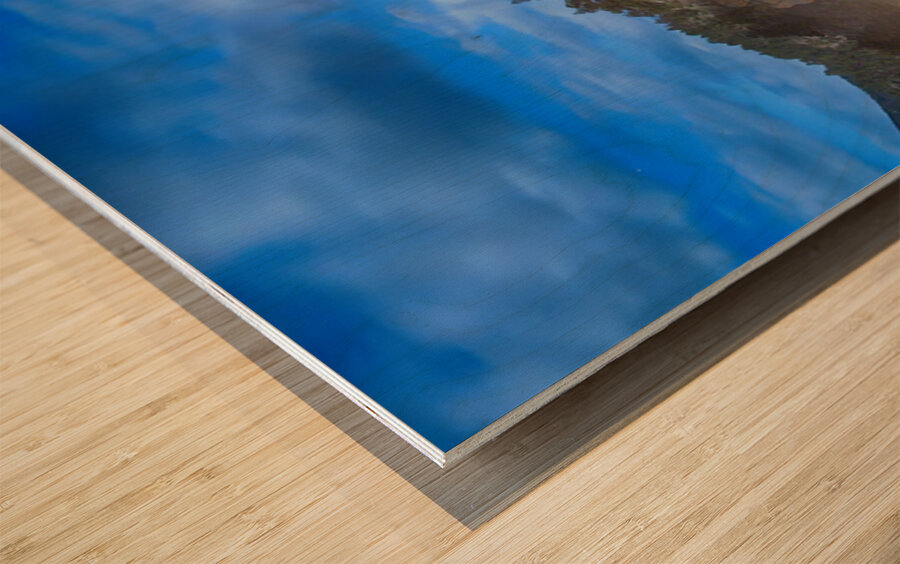 Boulder Canyon Neon Light  Wood print