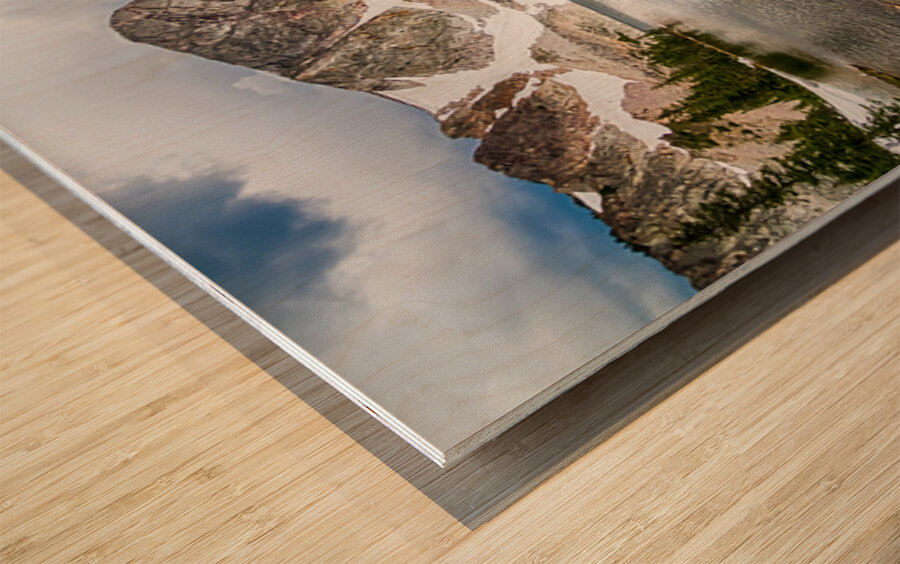 Mountain Majesty Medicine Bow Peak Reflection Wood print