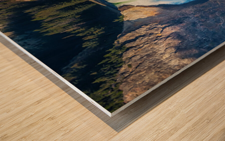 Majestic Azure Plunge Upper Yellowstone Falls Wood print