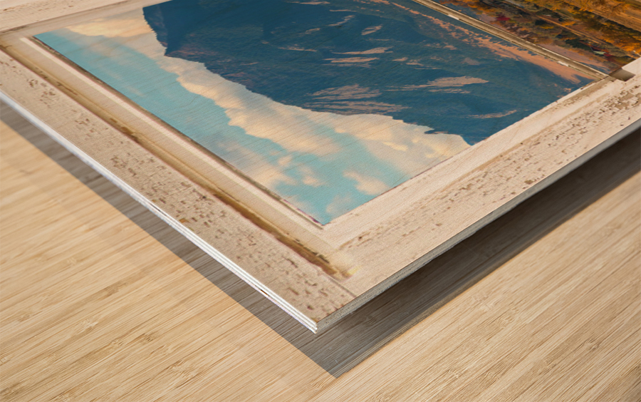 Boulder Colorado Flatirons Autumn  Rustic Window Wood print