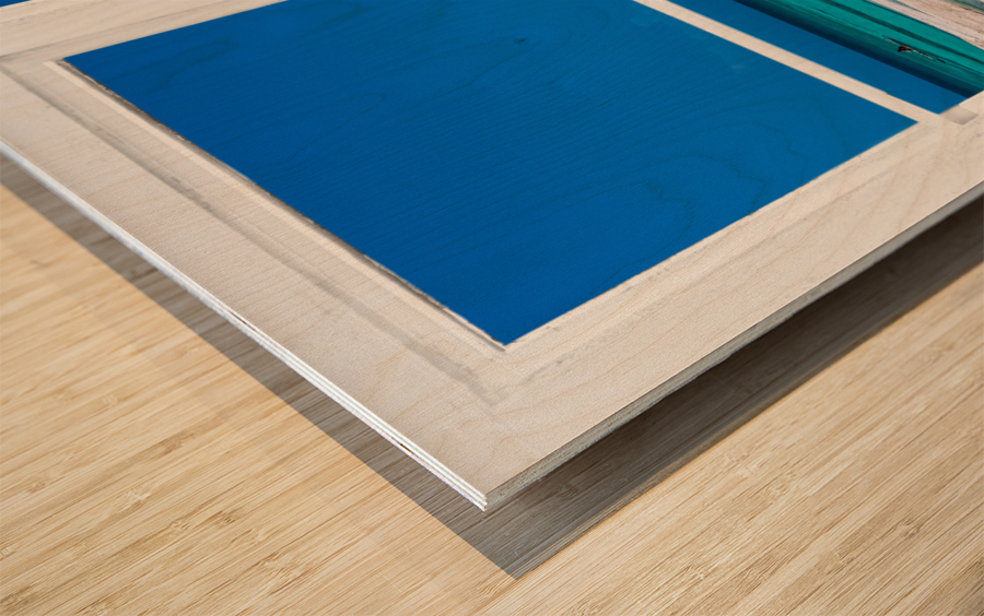 Tropical Blue Ocean Window View Wood print