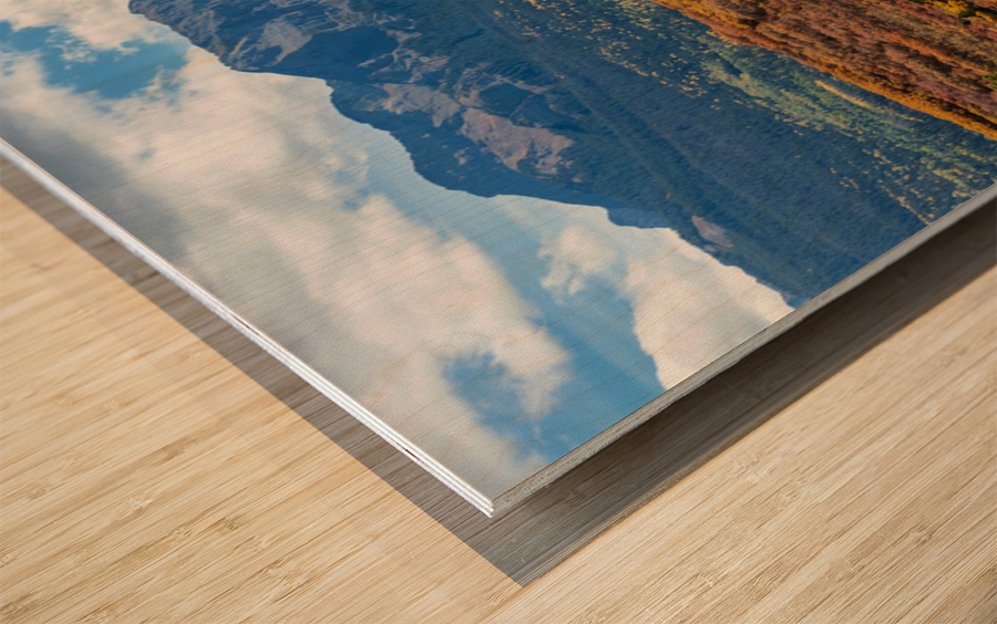 Colorado Painted Landscape Panorama PT1 Wood print