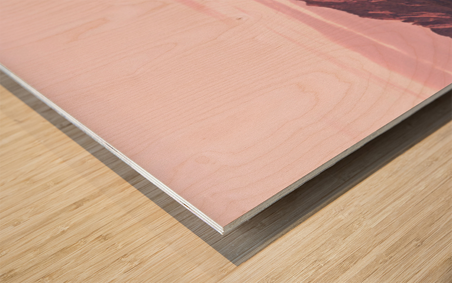 Flatiron first light Panorama Boulder CO Wood print