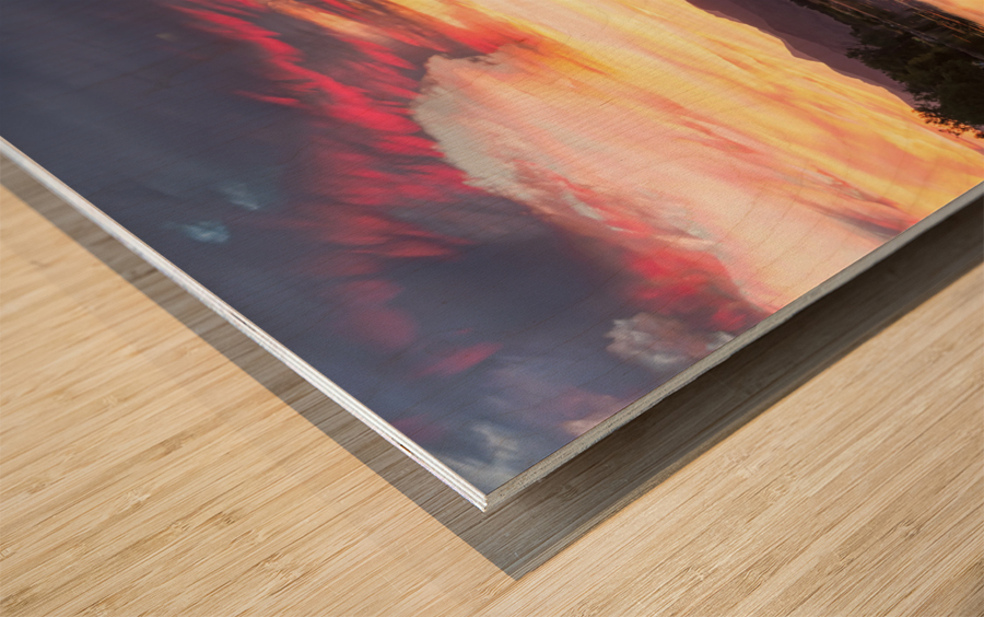 Colorful Colorado Rocky Mountain Sky Reflection Wood print