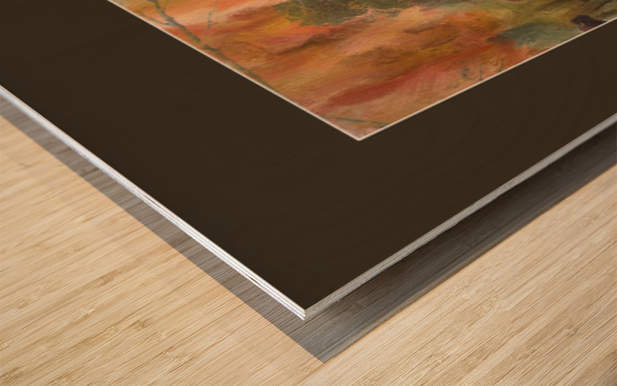 Bison Moment Wood print