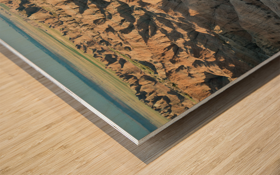 Natures Elegy Badlands Canyons Cracks and the Dance of Shadows Wood print