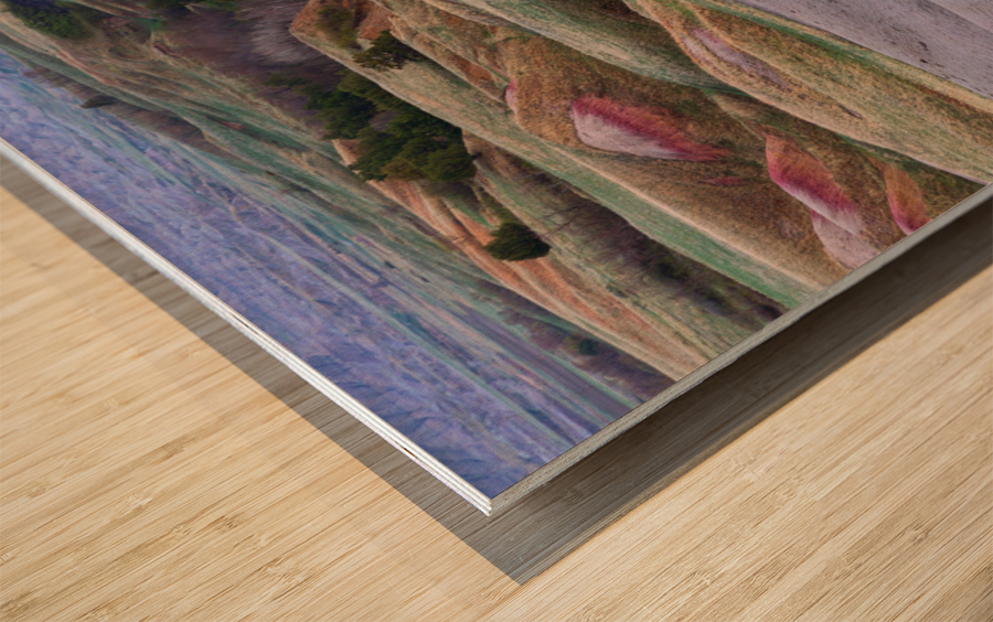 Colors of South Dakota Badlands Tuscany-Like Rolling Hills Wood print