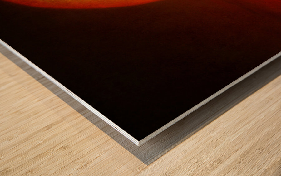 Big Sun Saguaro Sunset Wood print