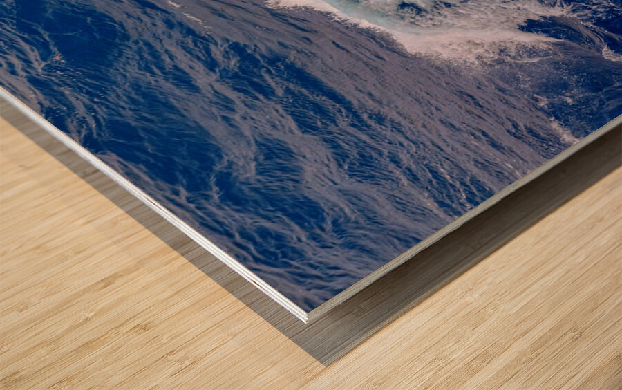 Serenity as the Ocean Waves Crest Wood print