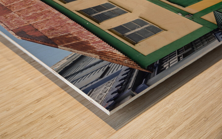 Vibrant Colors and Textures of Caribbean Island Life  Wood print