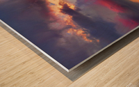 Cloudscape Sunset Touch Blue Impression sur bois