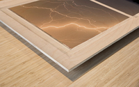 Stormy Night Window View Wood print