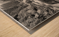 Rocky Mountain Streaming in Black and White Wood print