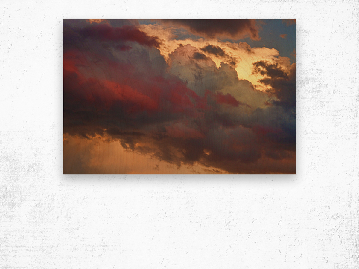 cloudscape sunset 46 Wood print