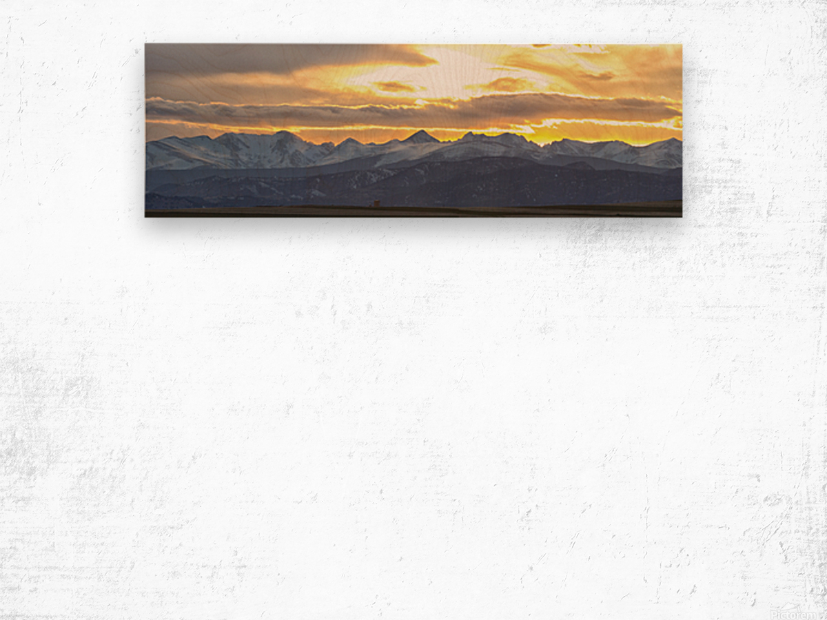 Colorado Front Range Panorama Gold Impression sur bois