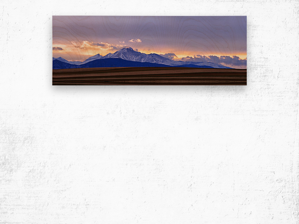 Twin Peaks Panorama View Agriculture Plains 2 Wood print