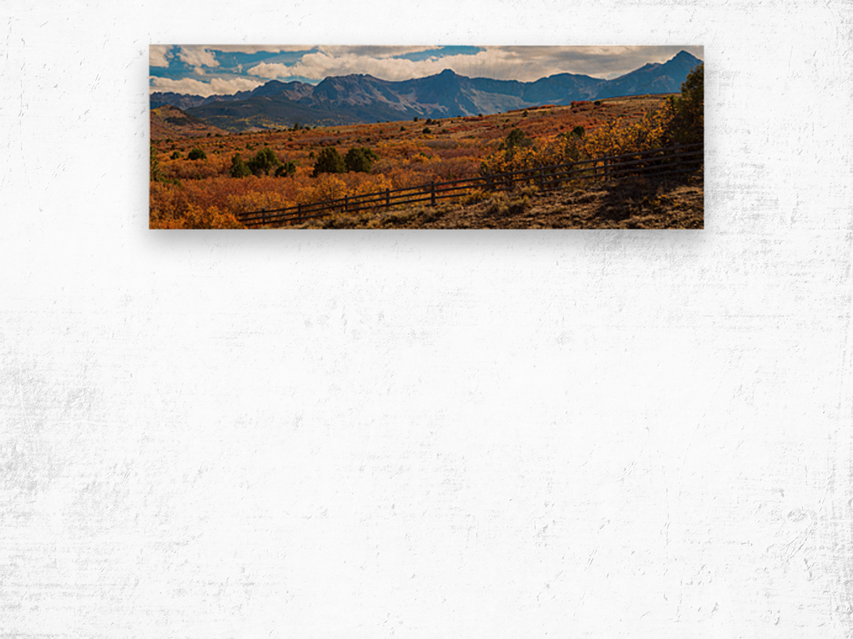SW Autumn Colorado Rocky Mountains Panoramic Wood print