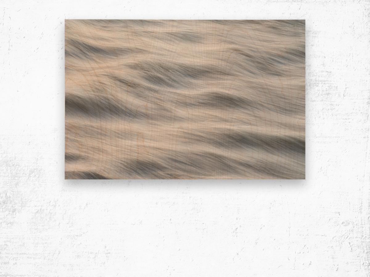 Silky Flowing River Abstract Wood print