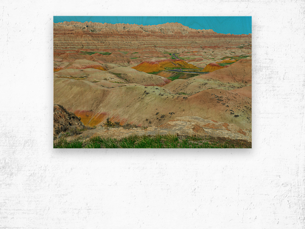 Discover the Vibrant Beauty of Badlands National Park SD Wood print