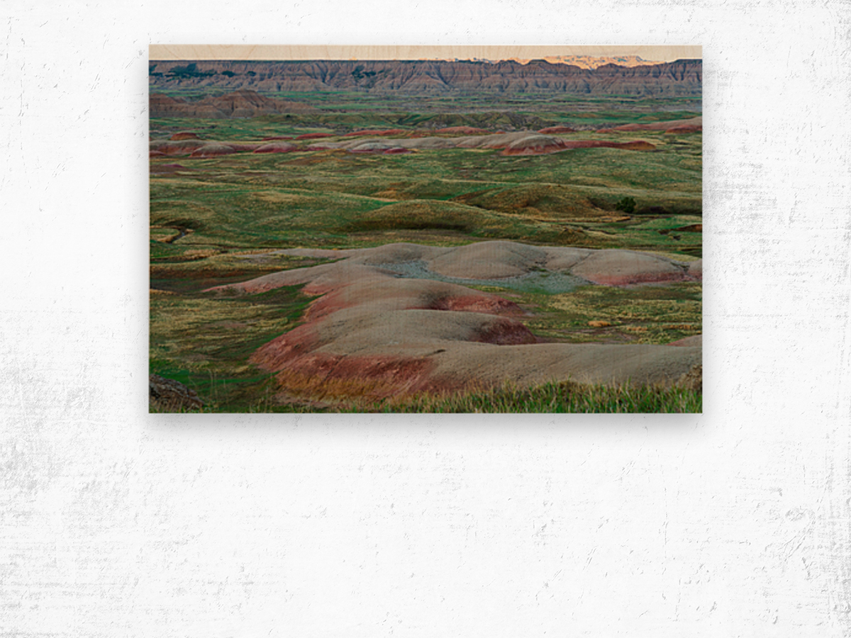 South Dakota Badlands Grasslands Embrace Majestic Canyon Buttes Wood print
