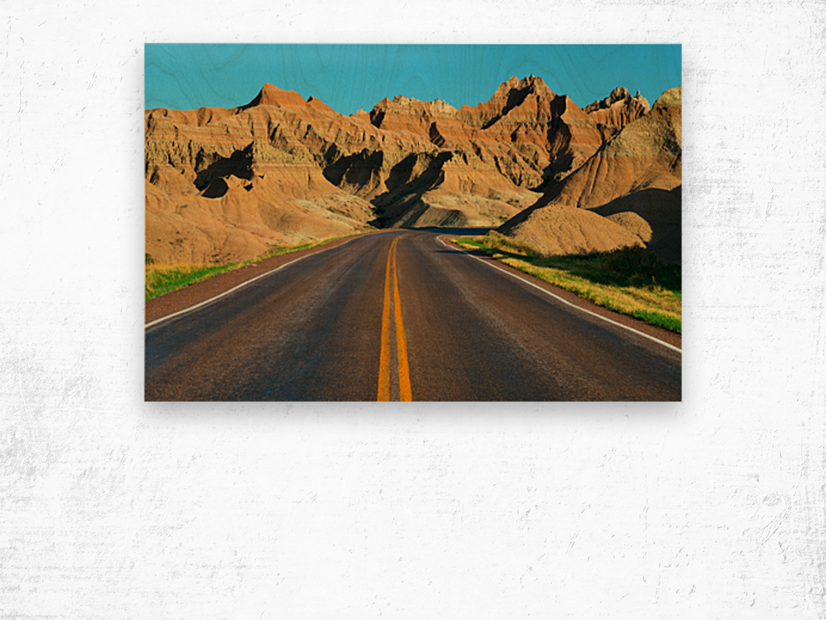 Majestic Badlands of South Dakota - A Scenic Drive of Natural Beauty Wood print