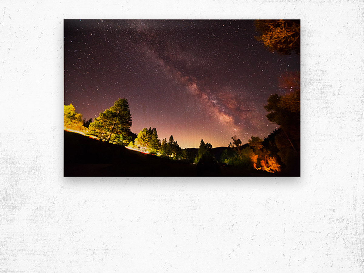 Milky Way Night Sky Astrophotography Colorado Rocky Mountains Wood print